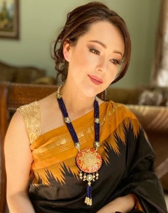Long matinee length ethnic necklace pendant for women