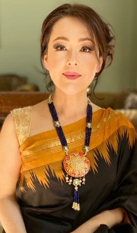 Long matinee length ethnic necklace pendant for women
