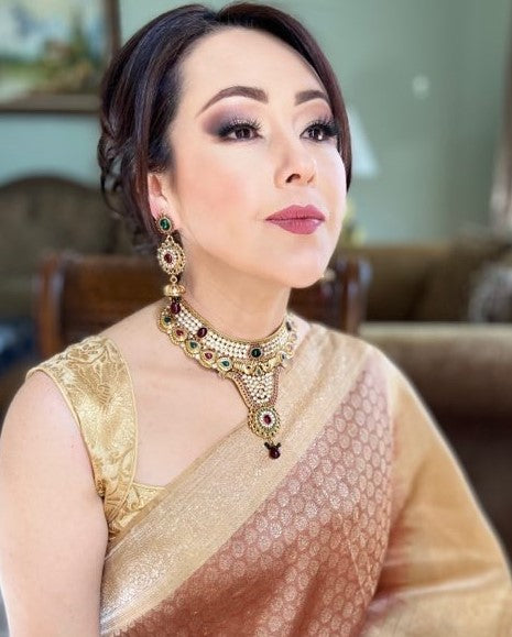 Rajwada Gold Plated Choker Set