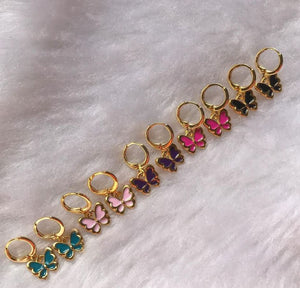 butterfly earrings huggies fashion jewelry trendy