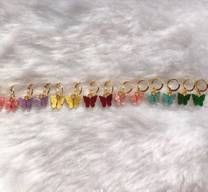 butterfly earrings colorful trendy fashion jewelry