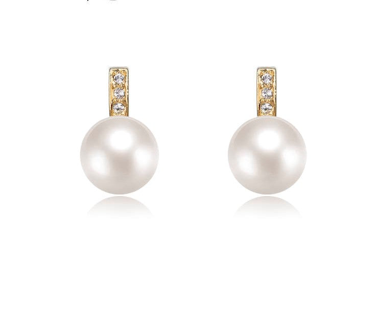 Pearls Crystals Earrings by Vibgyor