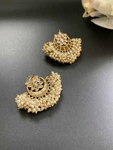 Kundan Chandbali Cluster Earrings