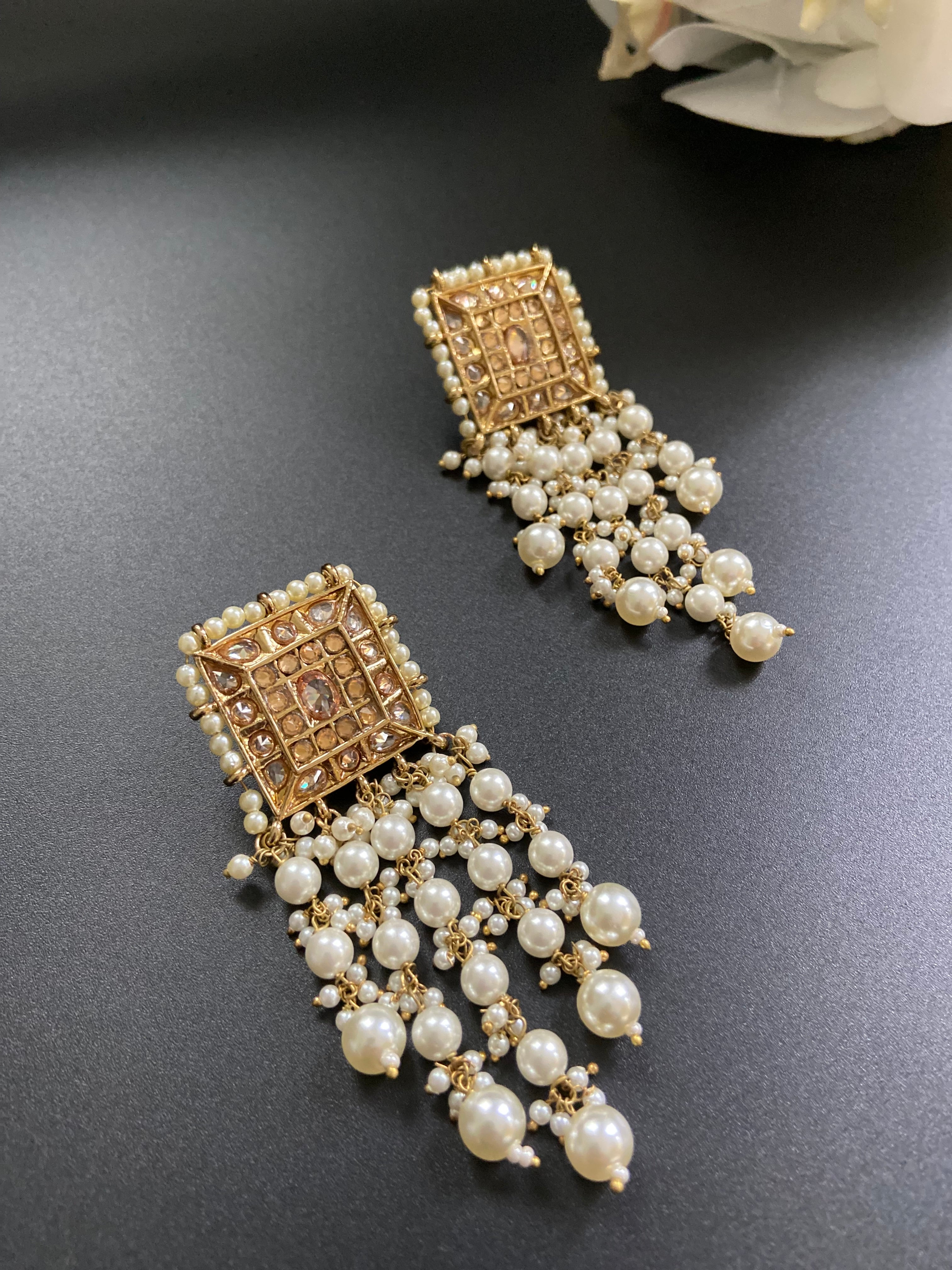 Pearl Tassels Earrings