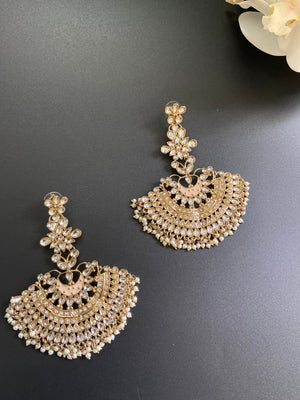 Gold Collar Floral Earrings