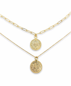 trendy jewelry fashion gold roman coin necklace chain