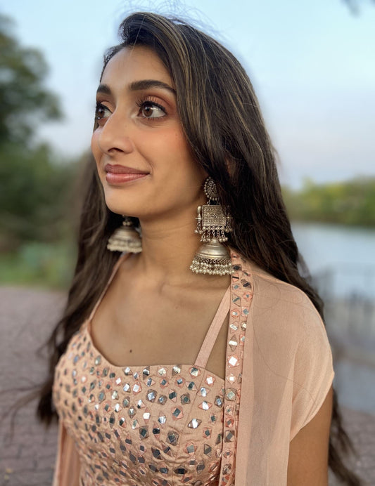 Oxidized jhumkas