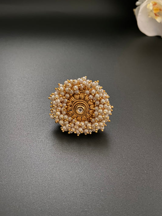 Beaded Cluster Ring