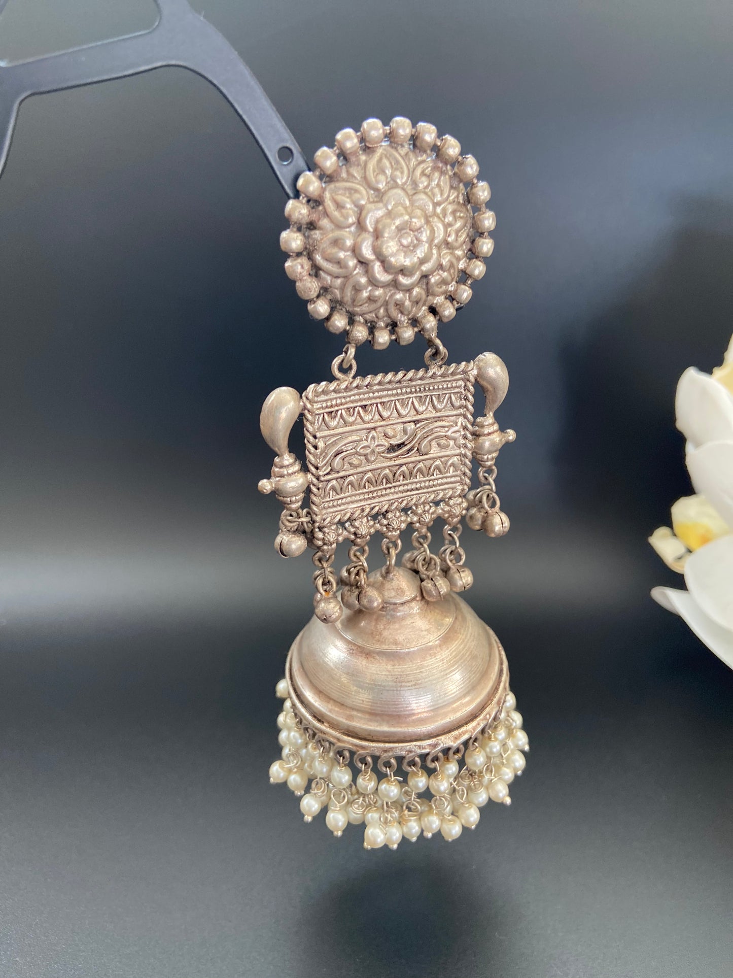 Oxidized jhumkas