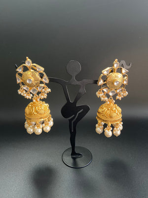 Pearly Kundan Earrings