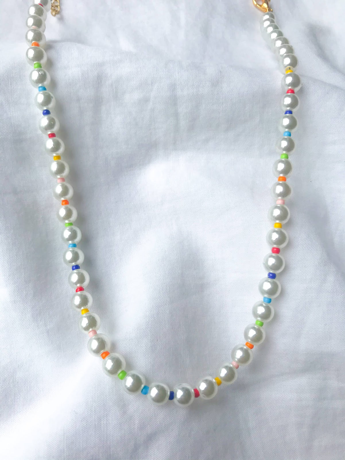Pearl and seed bead necklace Clearance