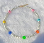 Multi-Color Smile Pearl Necklace